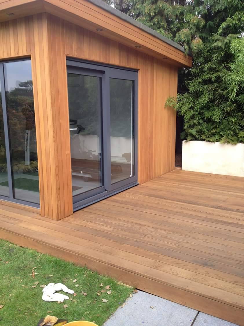 Extension + terrasse dégrisé et saturé Red Cedar - Brest (29)