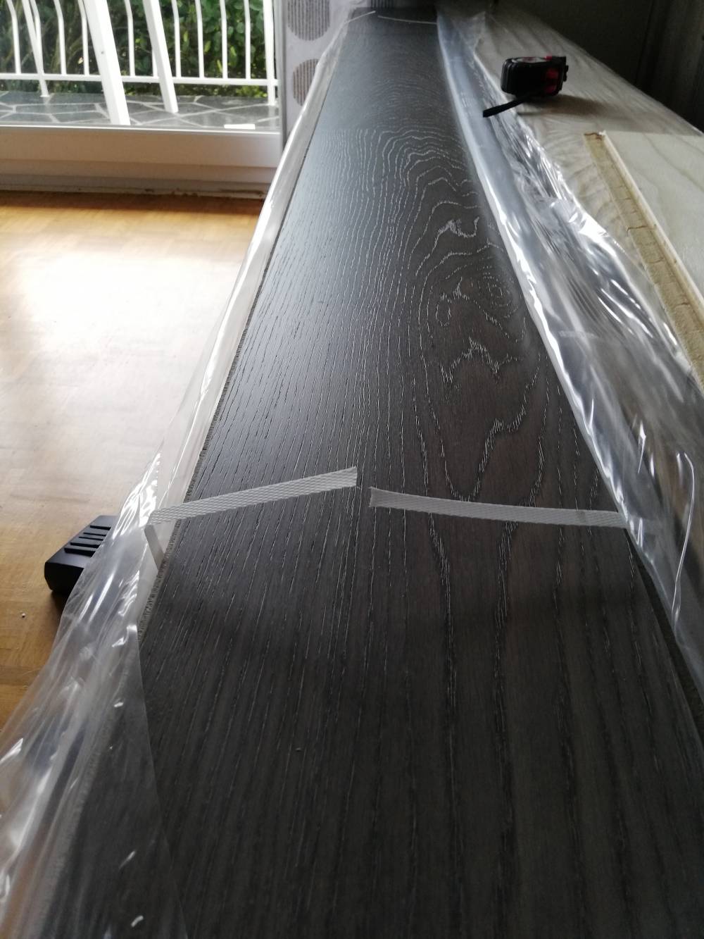 Parquet chêne contrecollé surchoix finition anthracite lame large - Locmaria-Plouzané (29)
